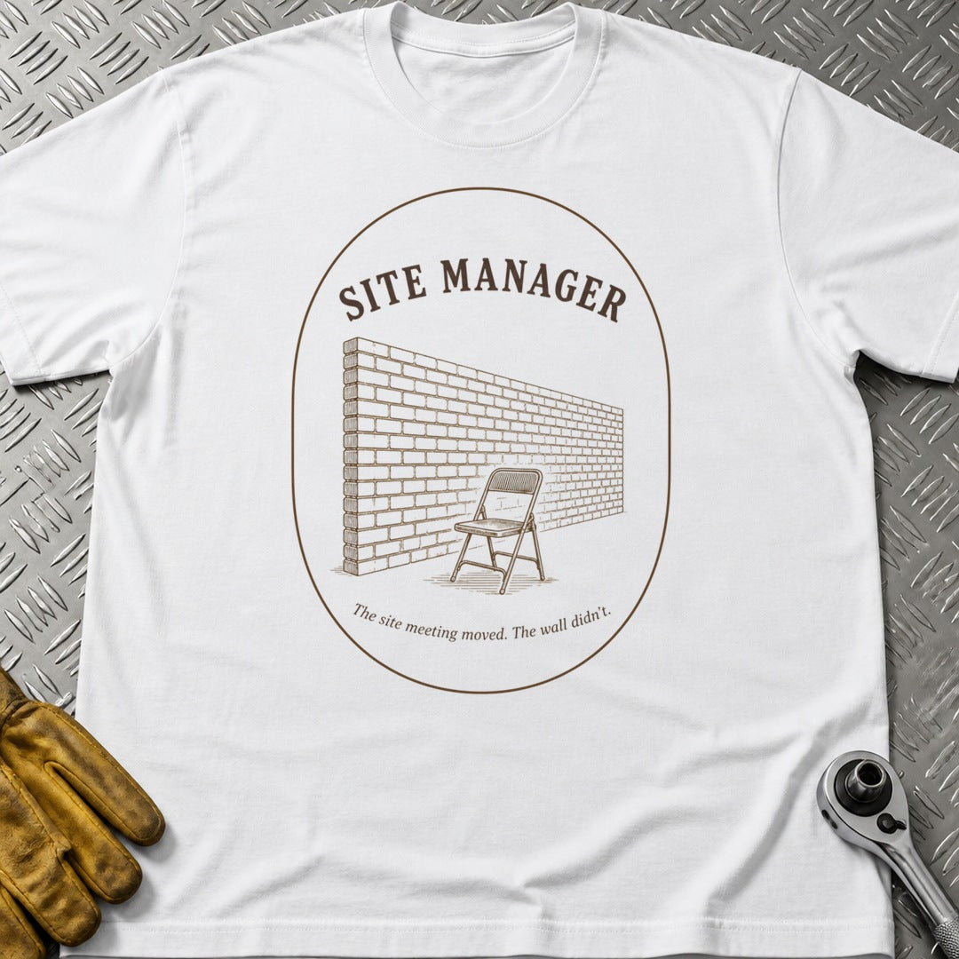 Wall Didn't Move t-shirt flat lay