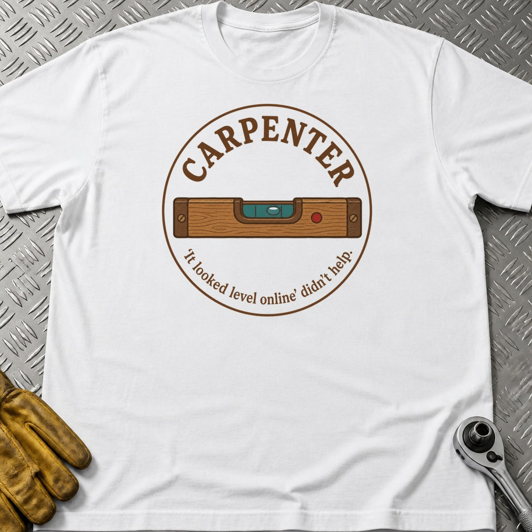 Level Online t-shirt flat lay