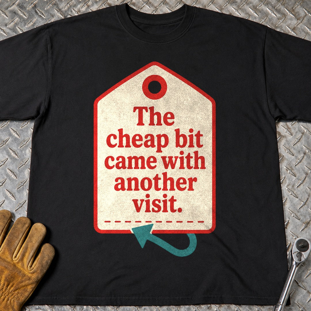 The Cheap Bit t-shirt flat lay