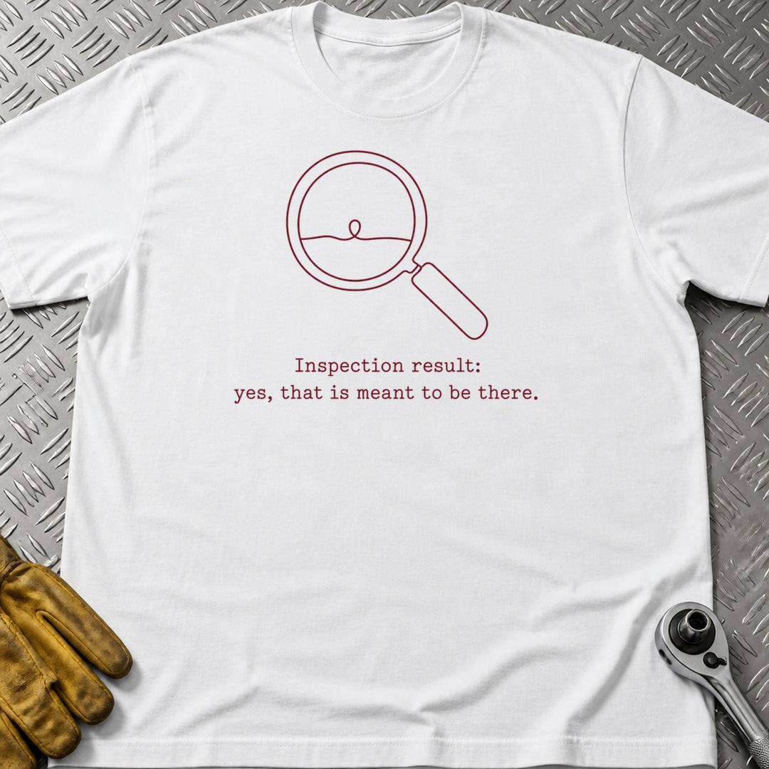 Inspection Result t-shirt flat lay