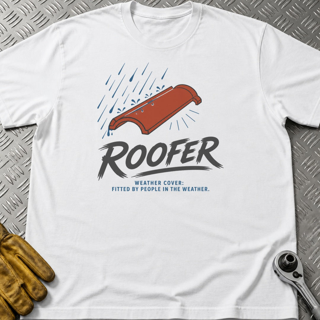 Fitted in Weather t-shirt flat lay