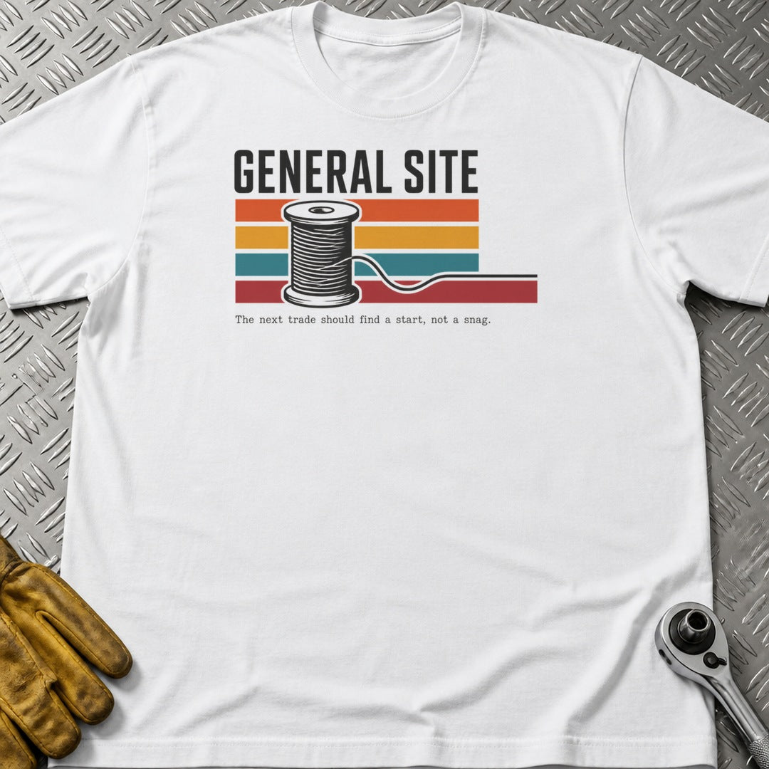 Start Not Snag t-shirt flat lay