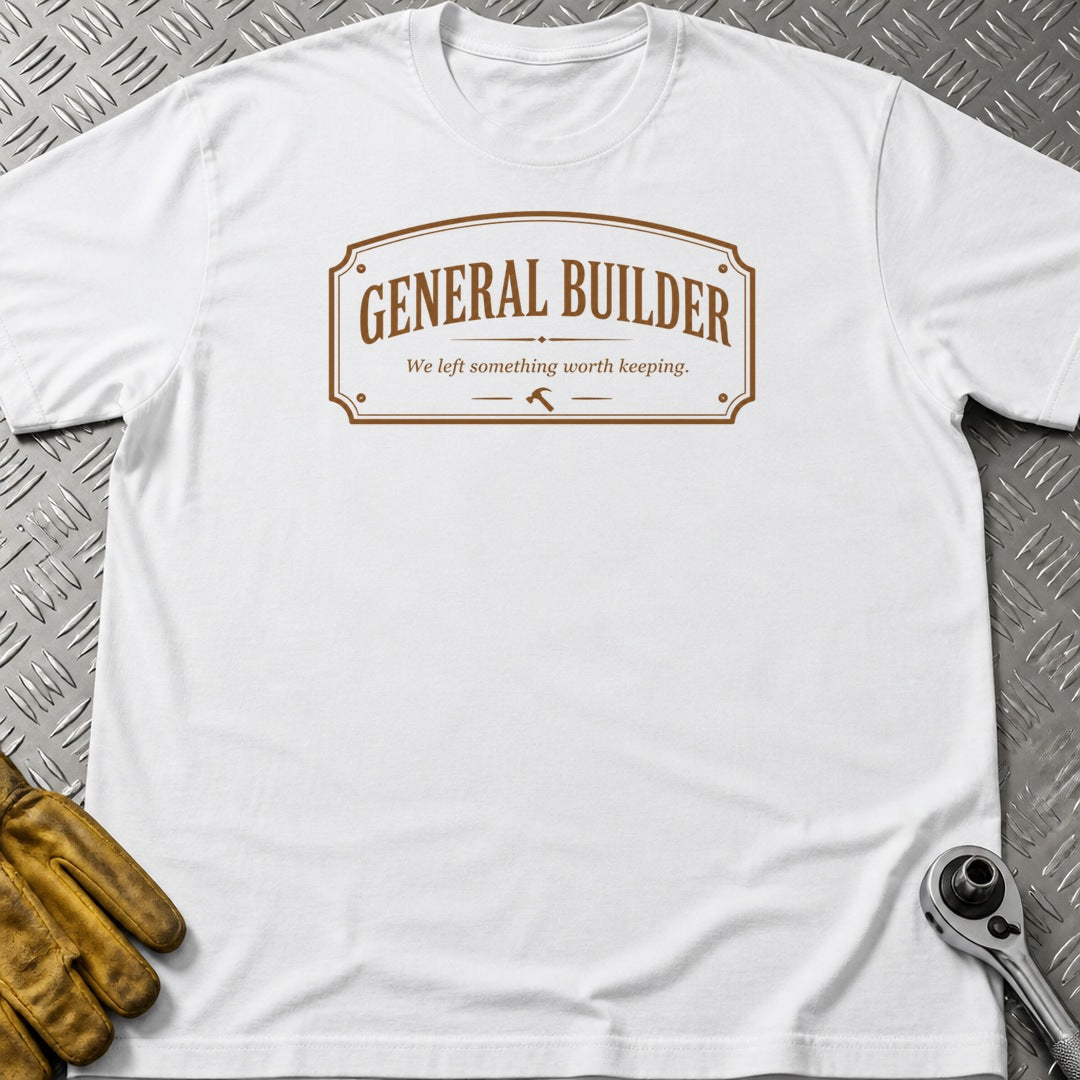 Worth Keeping t-shirt flat lay