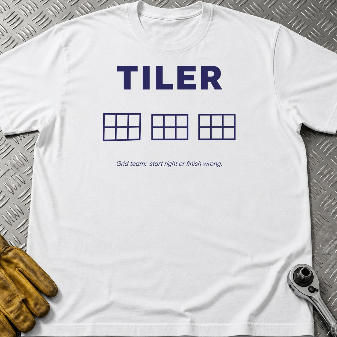 Grid Team t-shirt flat lay