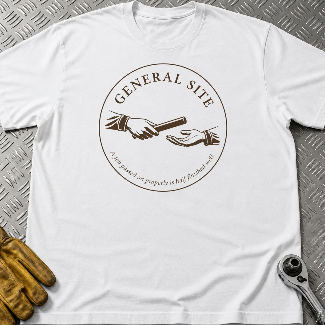 Passed On Properly t-shirt flat lay
