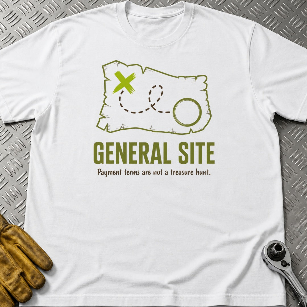 Payment Terms t-shirt flat lay