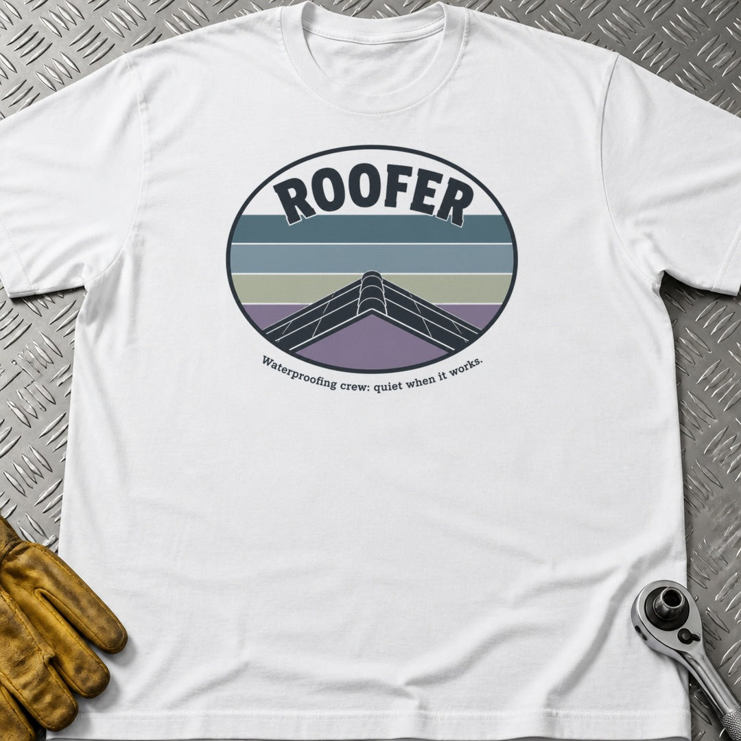 Waterproofers t-shirt flat lay