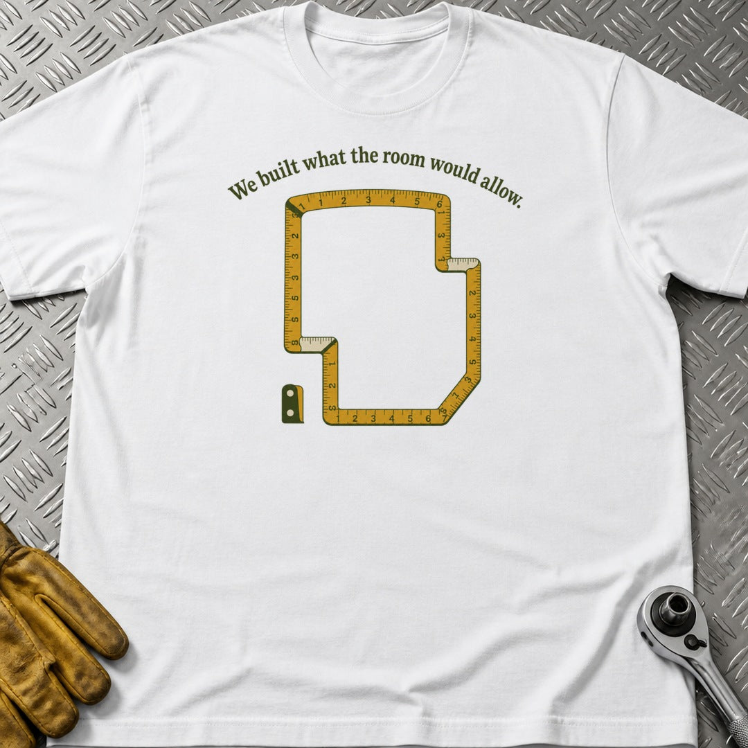 Room Allowed 3 t-shirt flat lay