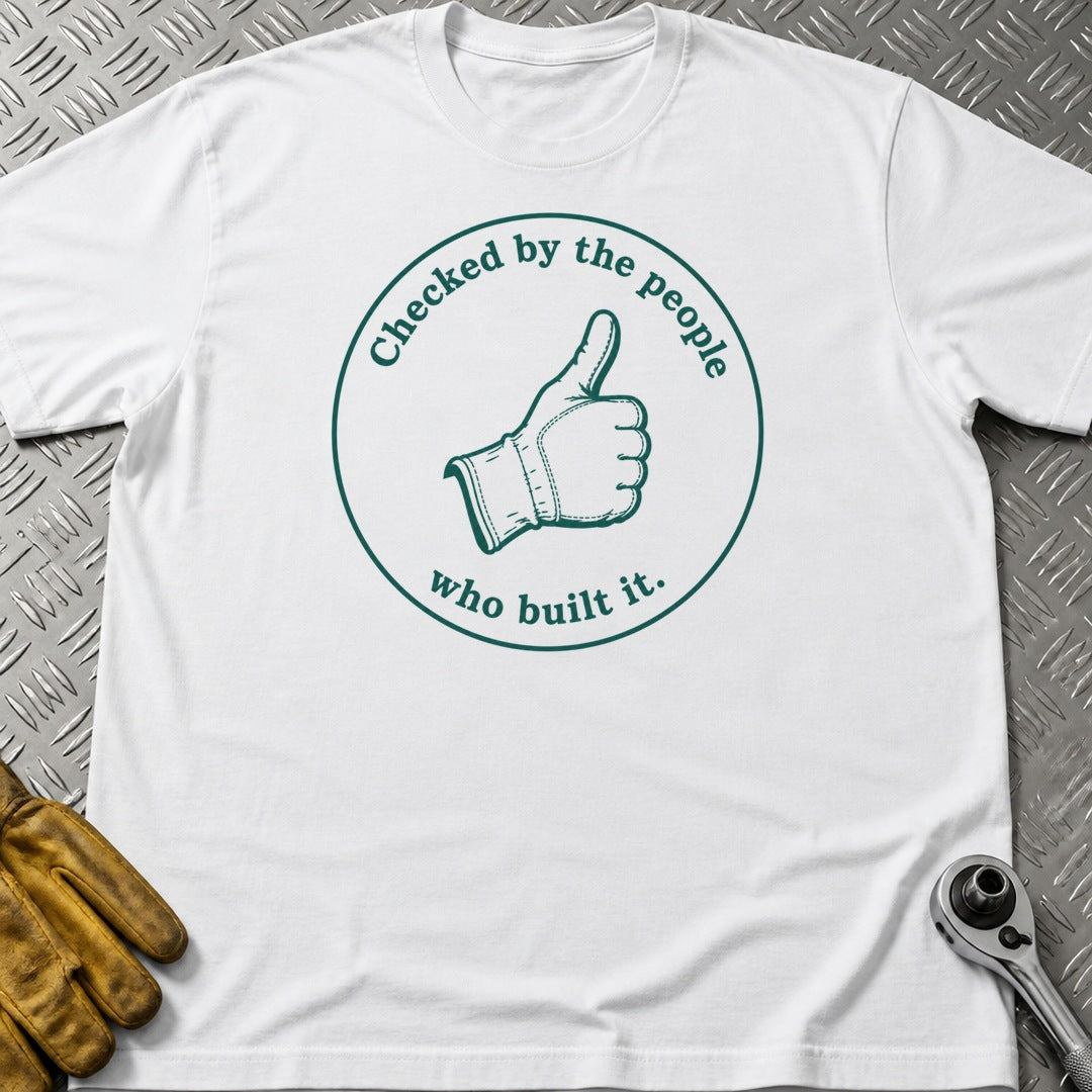 Builder Checked t-shirt flat lay