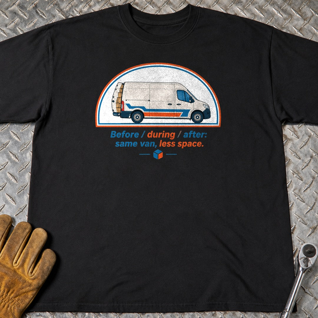 Three Stages t-shirt flat lay