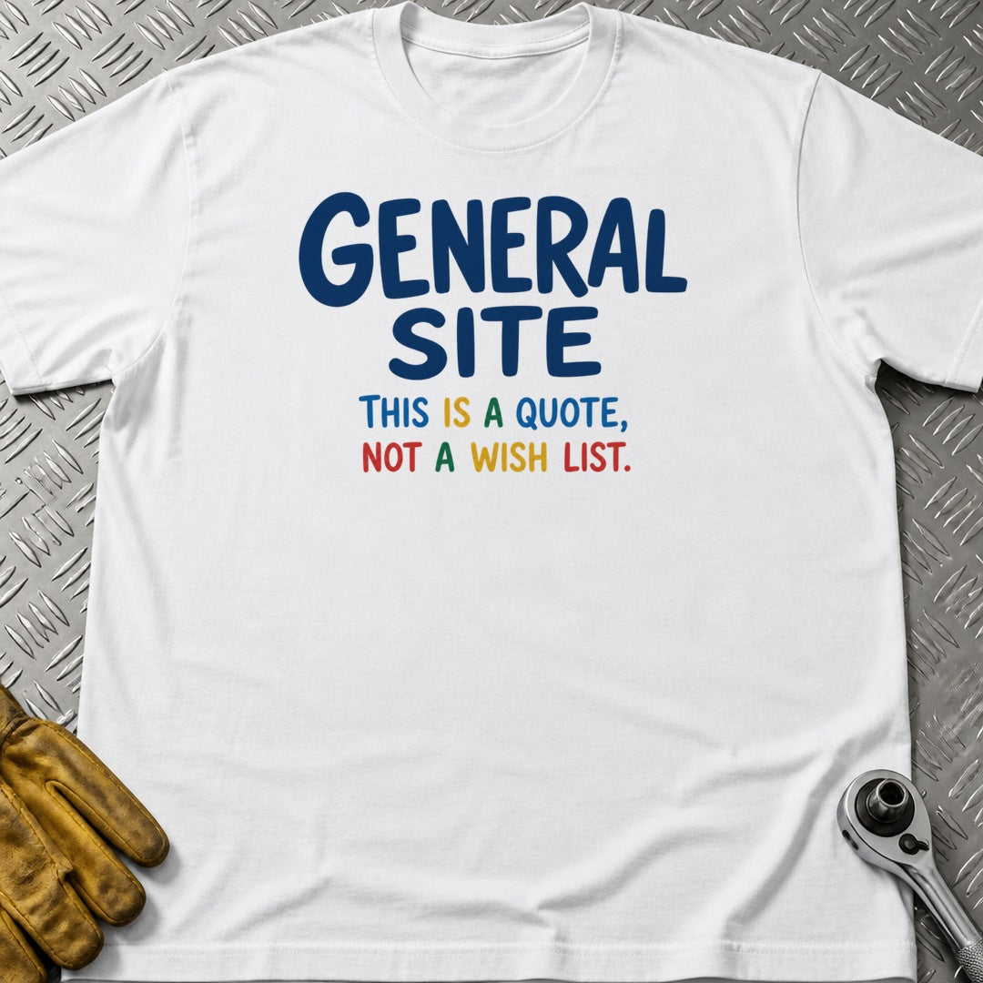 No Wish List t-shirt flat lay