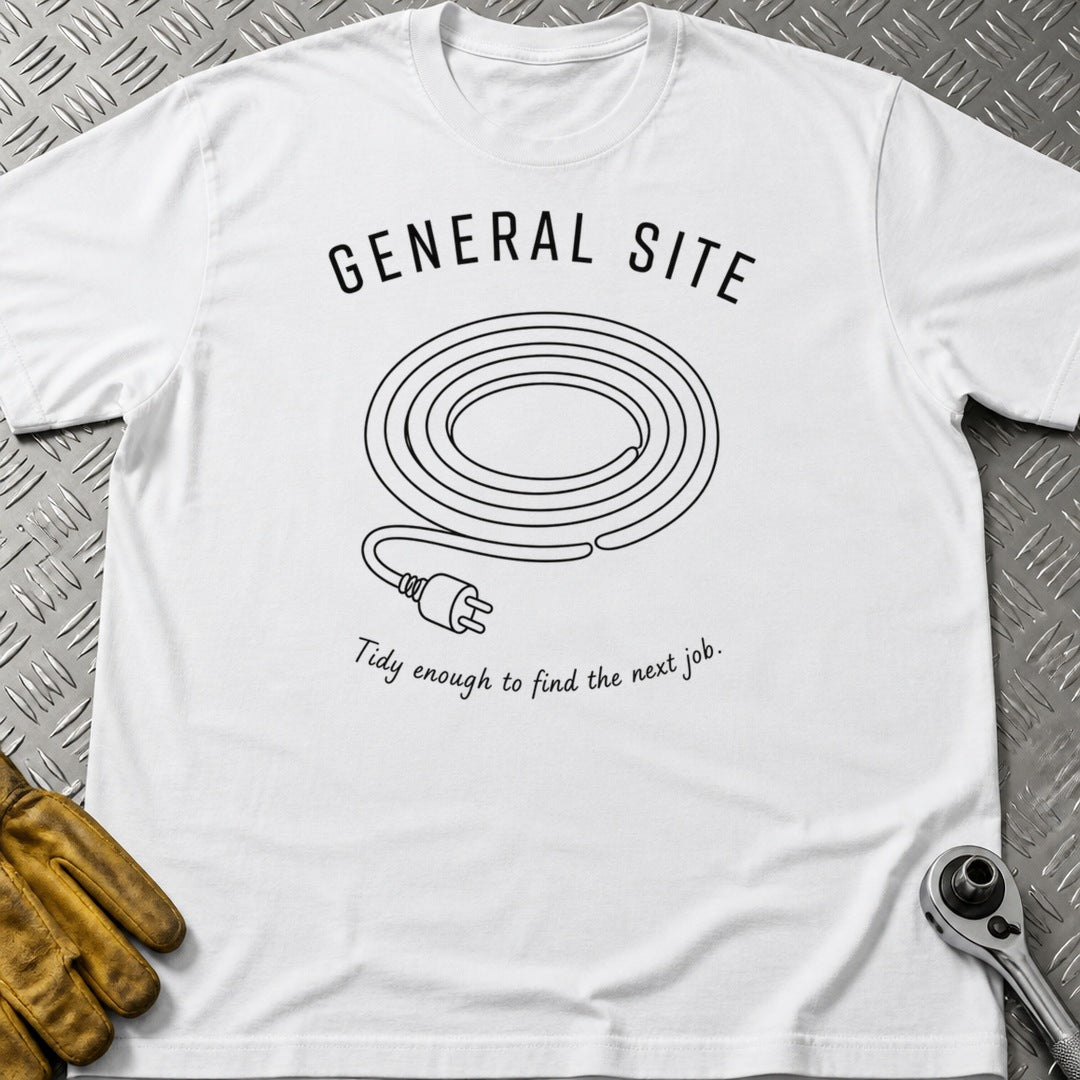 Tidy Enough t-shirt flat lay