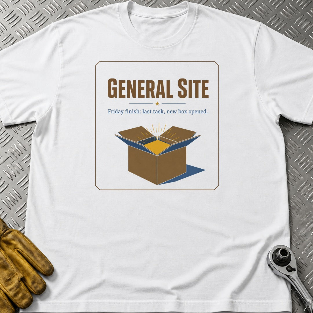 Friday Finish t-shirt flat lay