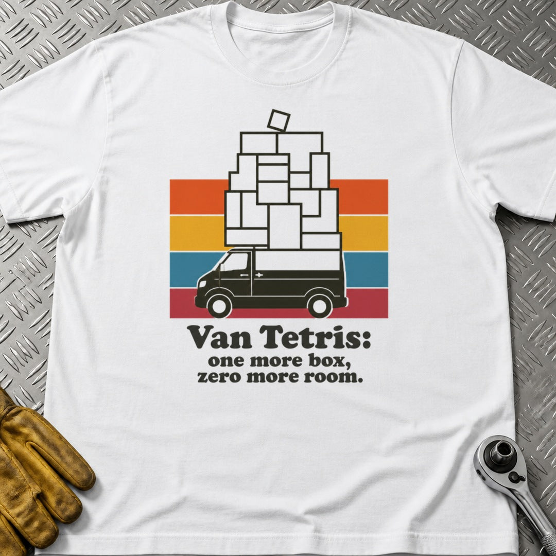 Van Tetris 2 t-shirt flat lay