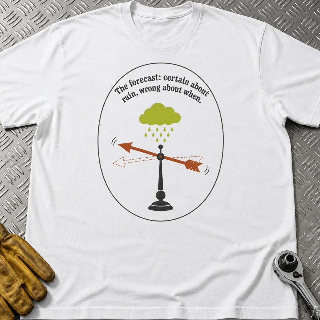 The Forecast 2 t-shirt flat lay