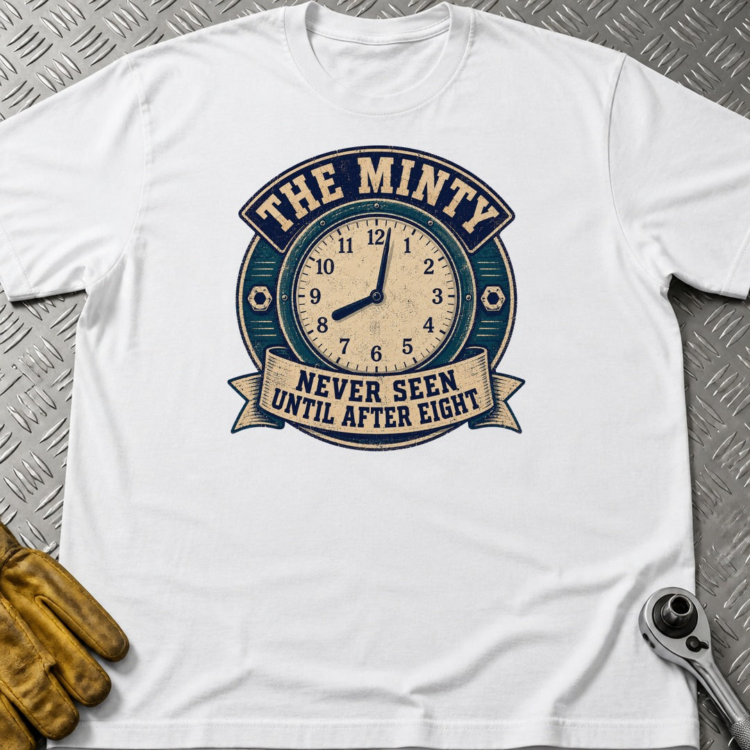 Minty t-shirt flat lay