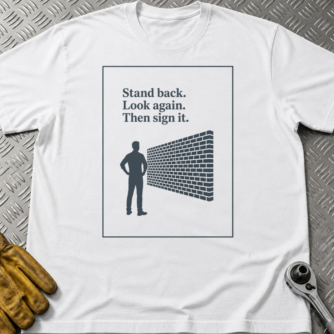 Stand Back t-shirt flat lay