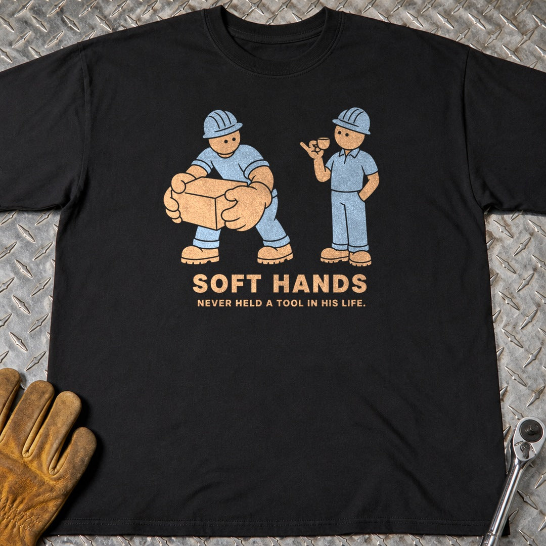 Soft Hands t-shirt flat lay