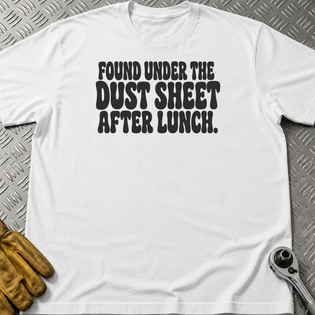 Dust Sheet Diver t-shirt flat lay