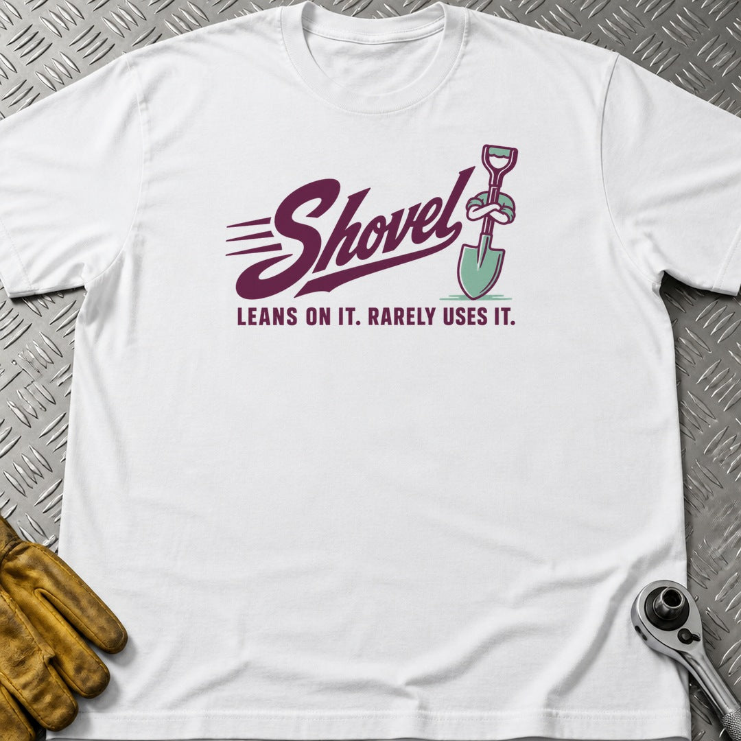 Shovel t-shirt flat lay