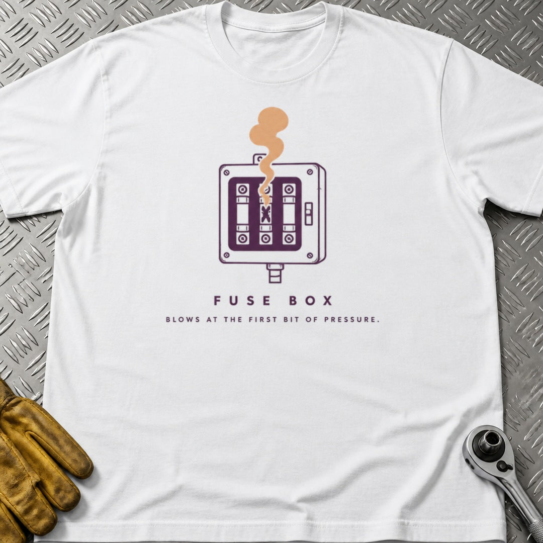 Fuse Box t-shirt flat lay