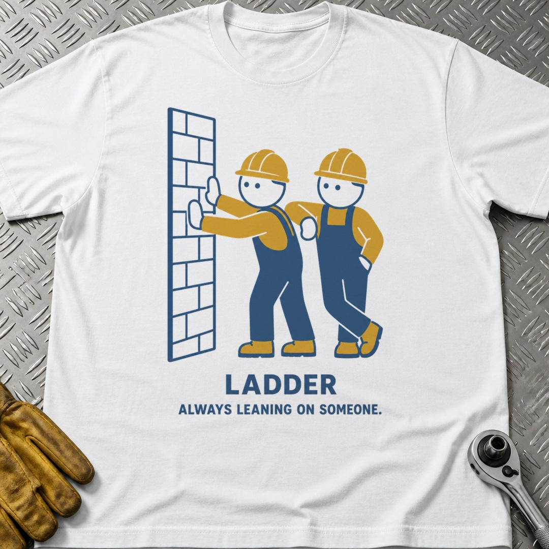Ladder t-shirt flat lay