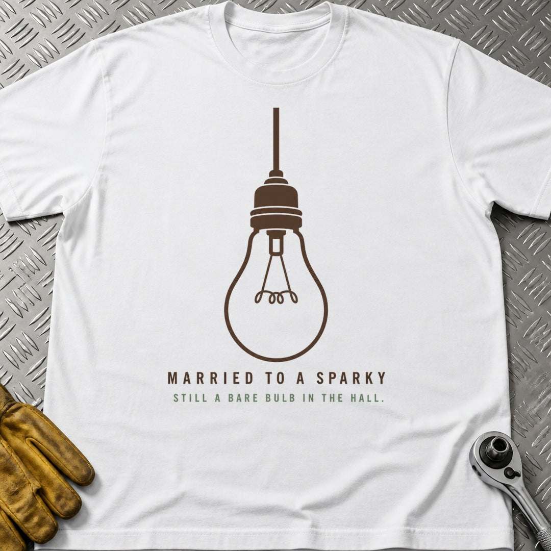 Sparky's Partner t-shirt flat lay