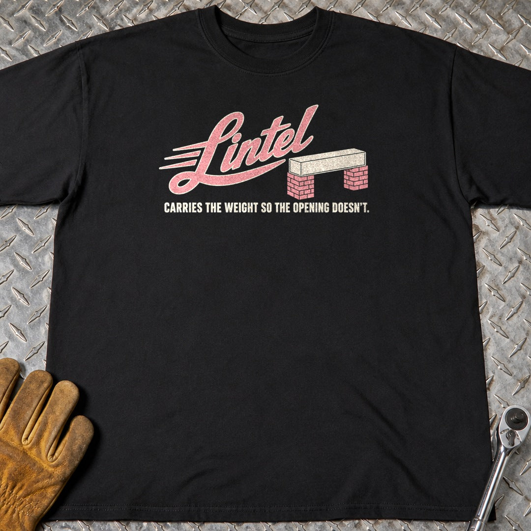 Lintel t-shirt flat lay