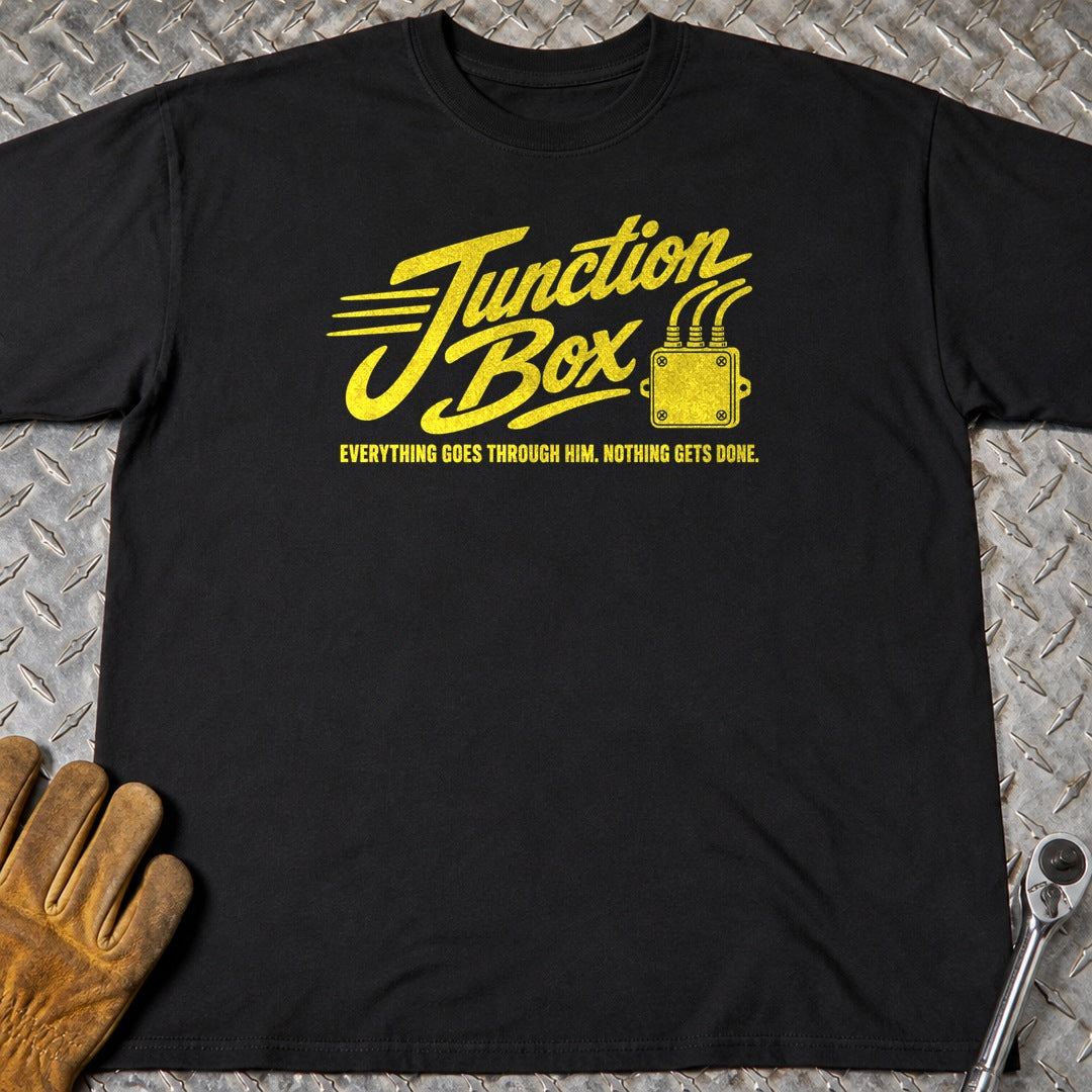 Junction Box t-shirt flat lay