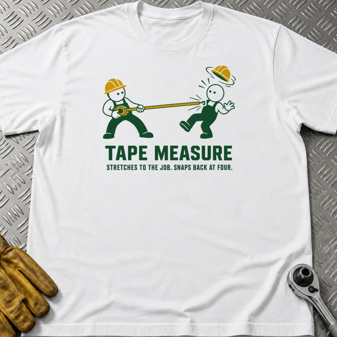 Tape Measure t-shirt flat lay