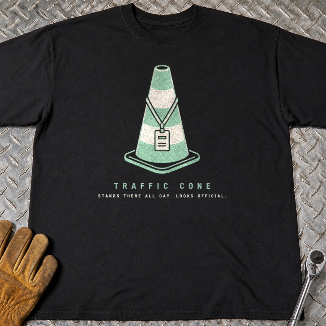 Traffic Cone t-shirt flat lay