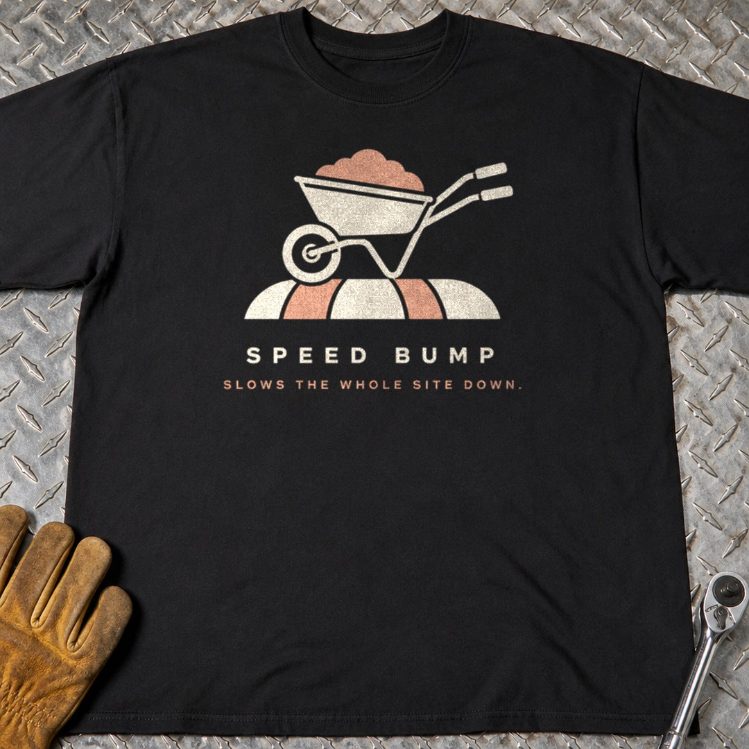 Speed Bump t-shirt flat lay