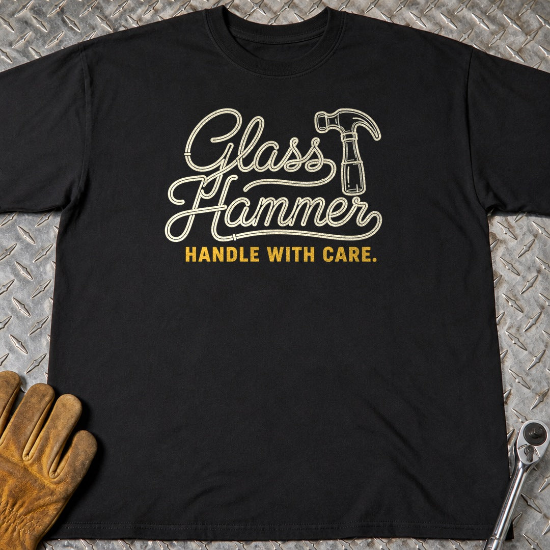 Glass Hammer t-shirt flat lay