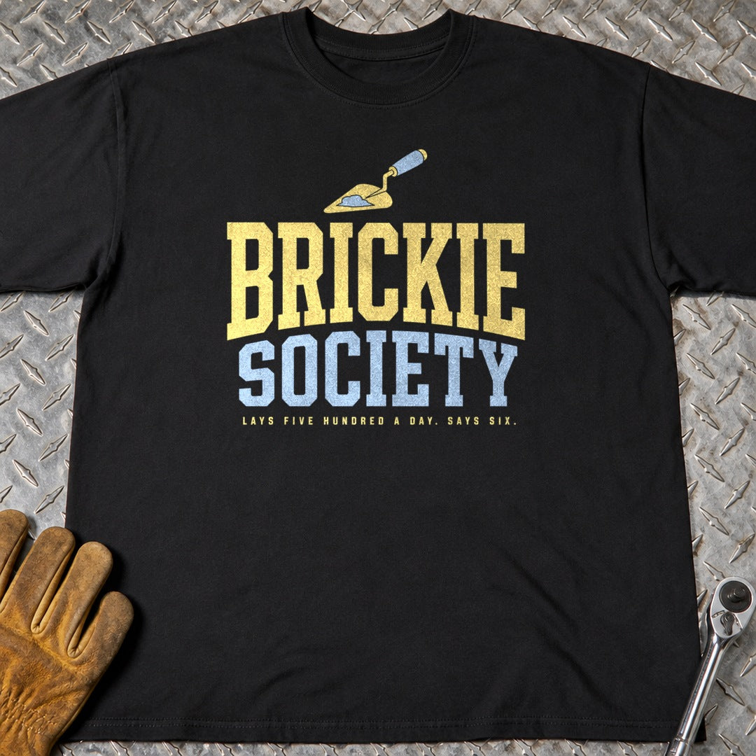 Brickie t-shirt flat lay
