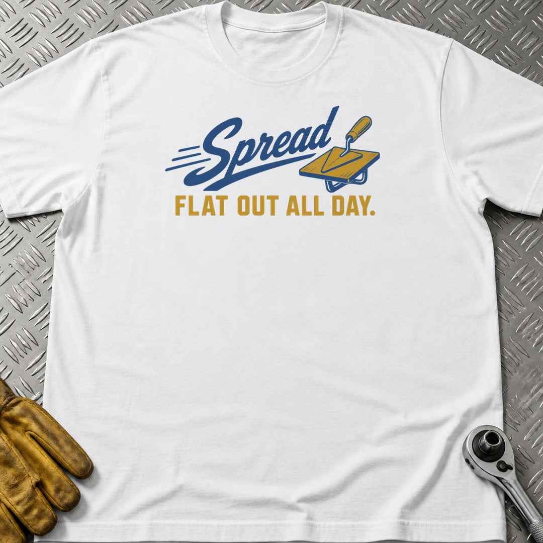 Spread t-shirt flat lay