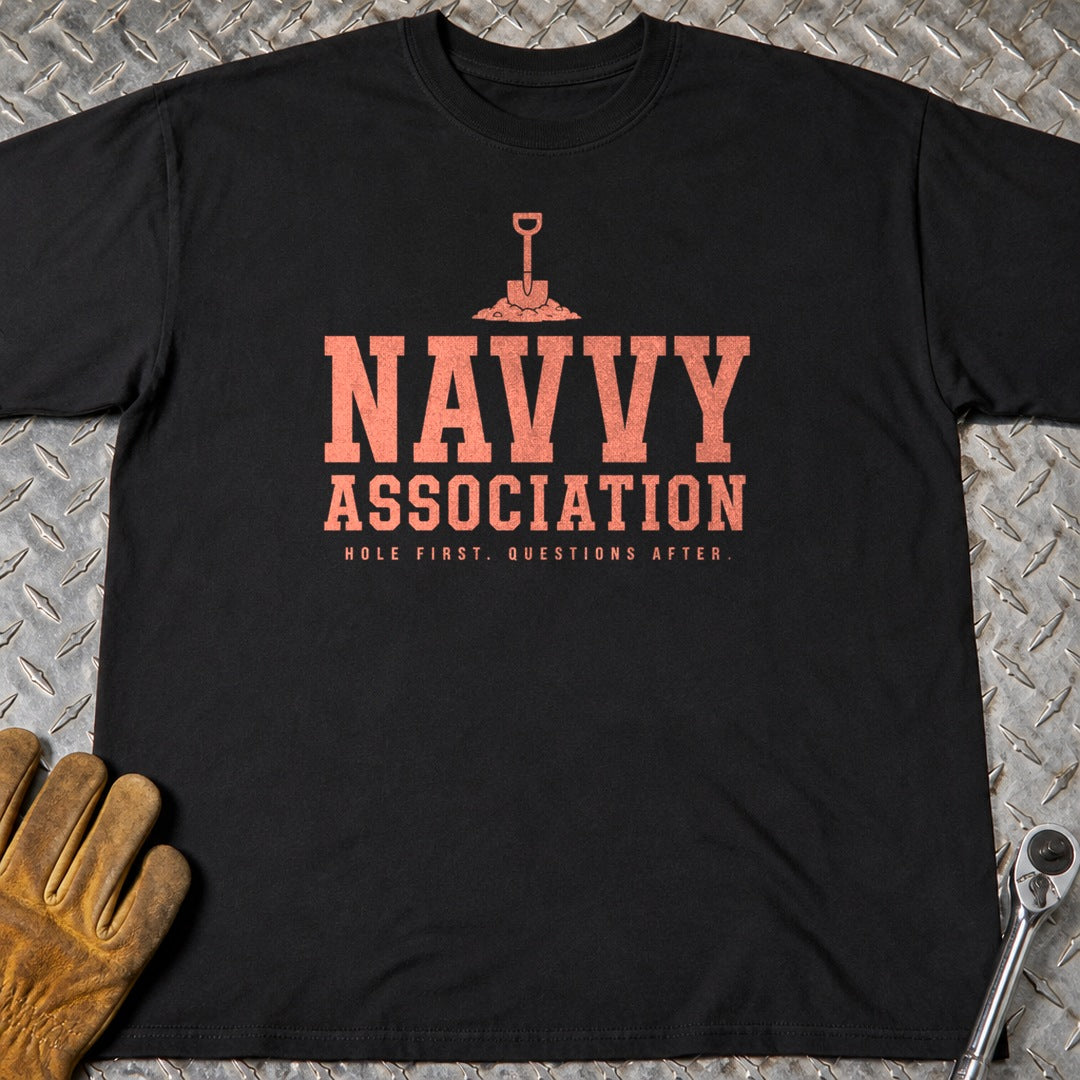 Navvy t-shirt flat lay