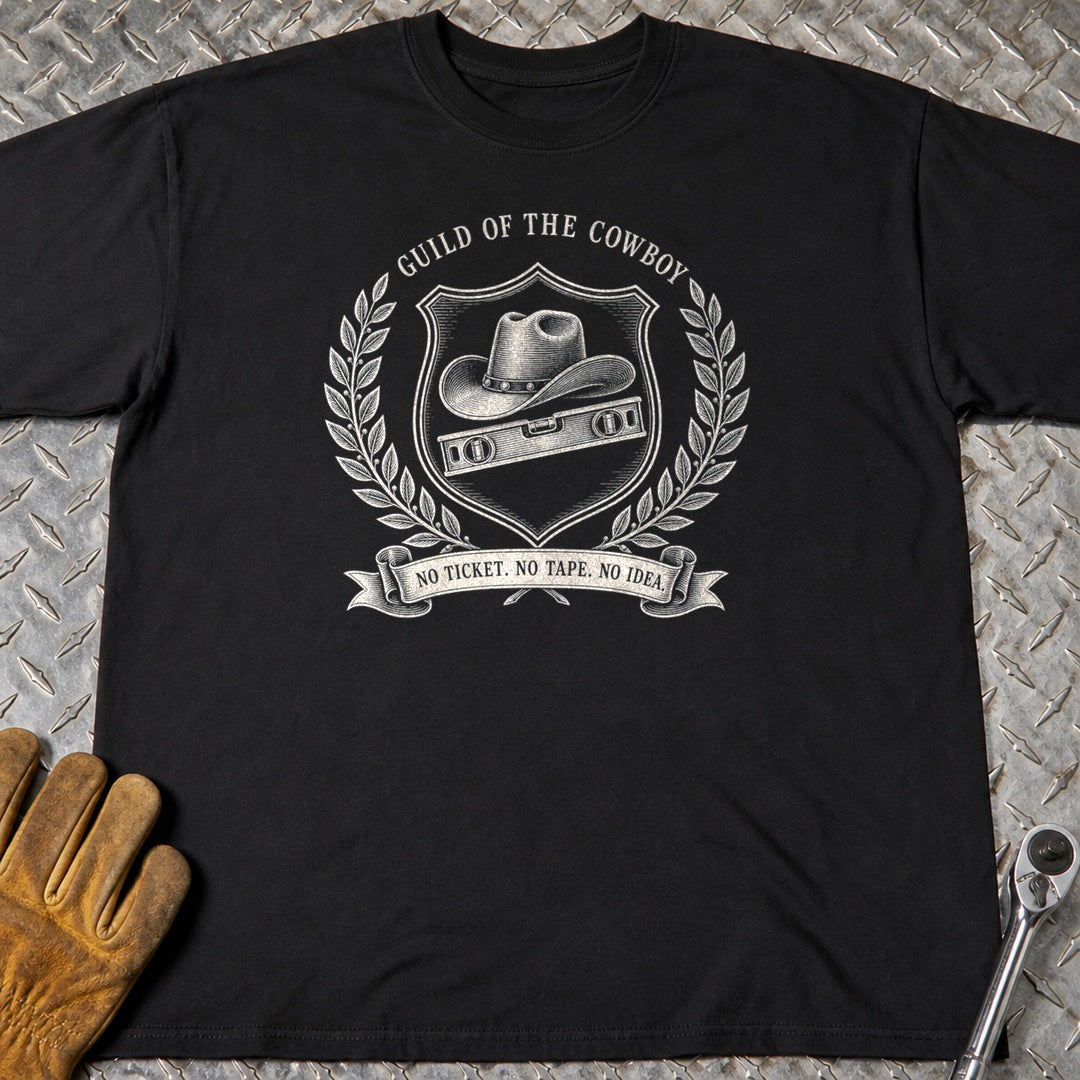Cowboy t-shirt flat lay