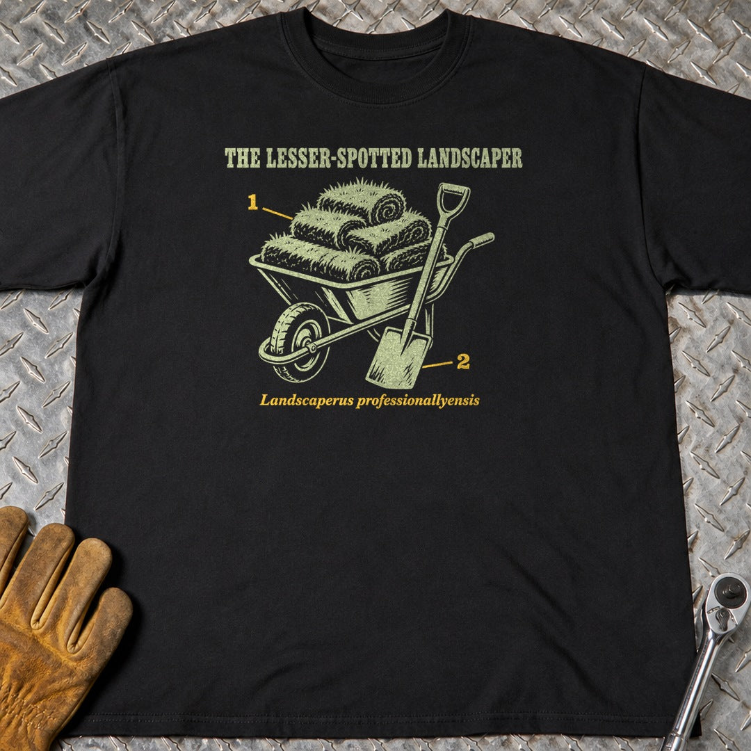 Landscaper t-shirt flat lay