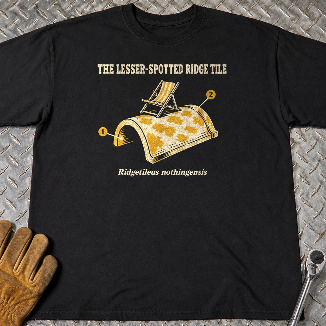 Ridge Tile t-shirt flat lay