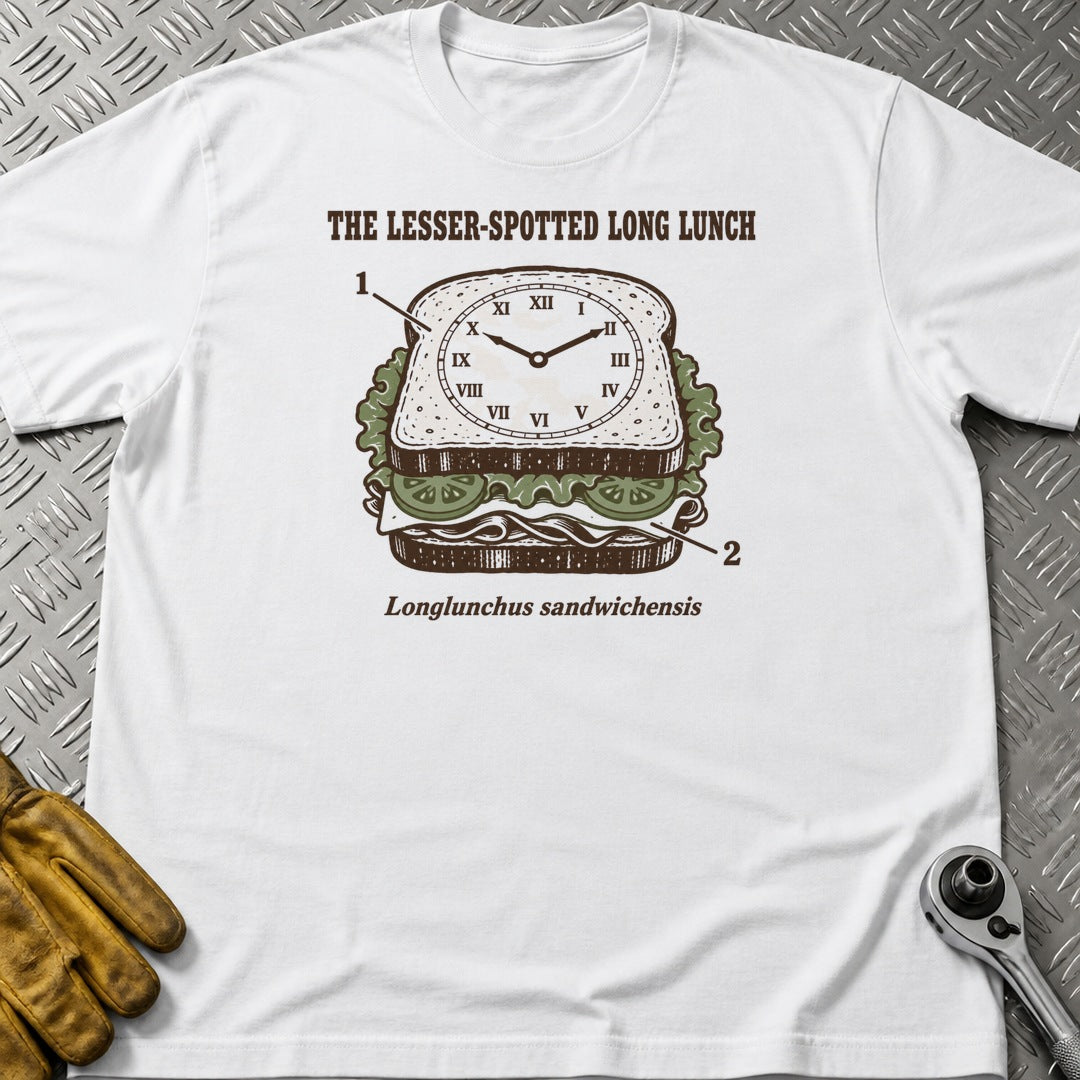 Long Lunch t-shirt flat lay
