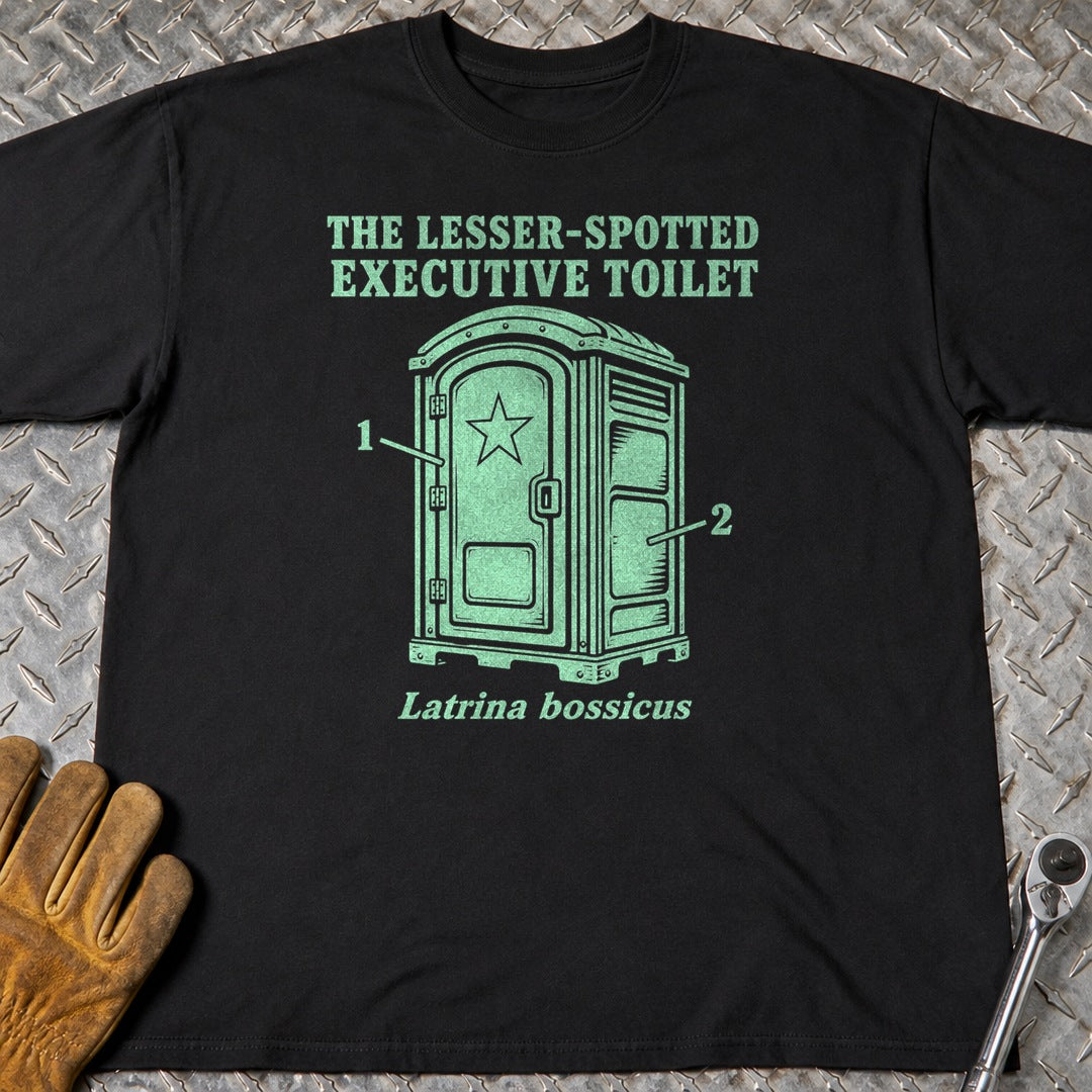 Executive Toilet t-shirt flat lay