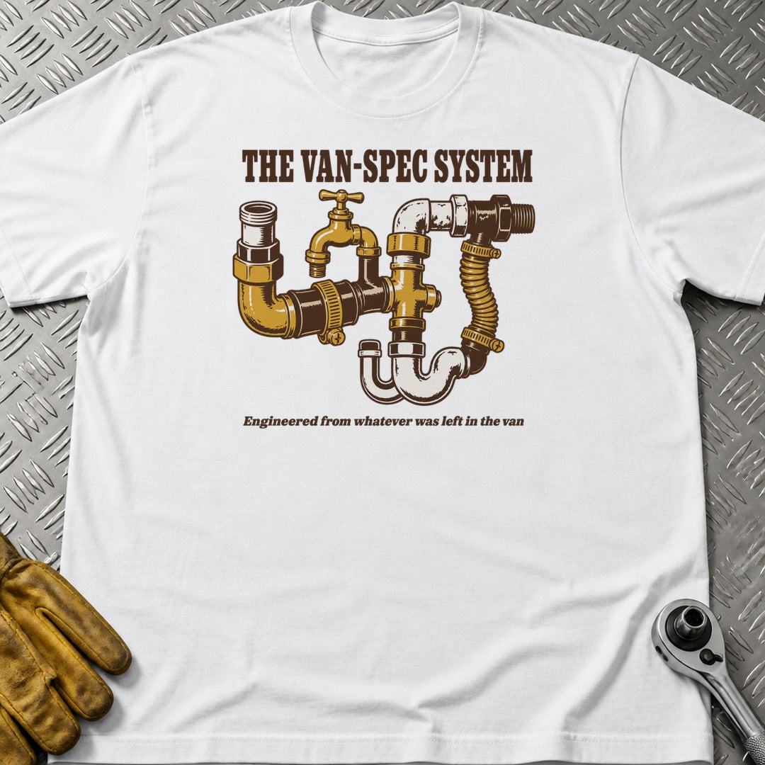 Van-Spec System t-shirt flat lay