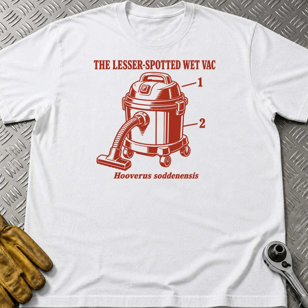 Wet Vac t-shirt flat lay