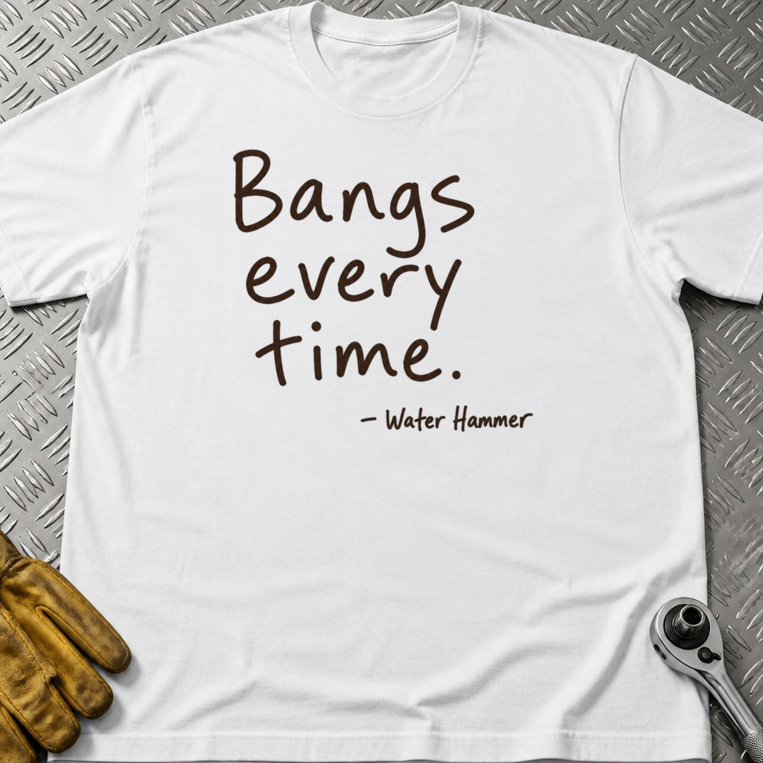 Water Hammer t-shirt flat lay