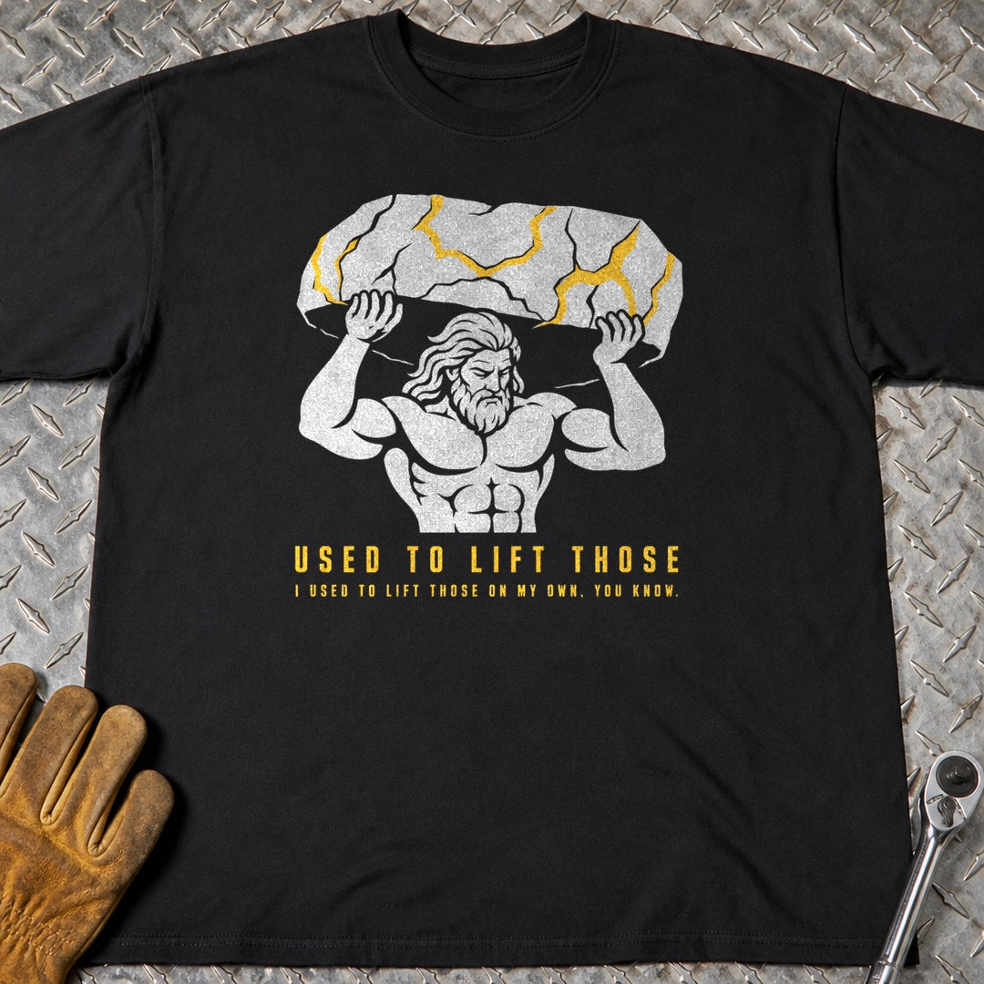 Used to Lift t-shirt flat lay