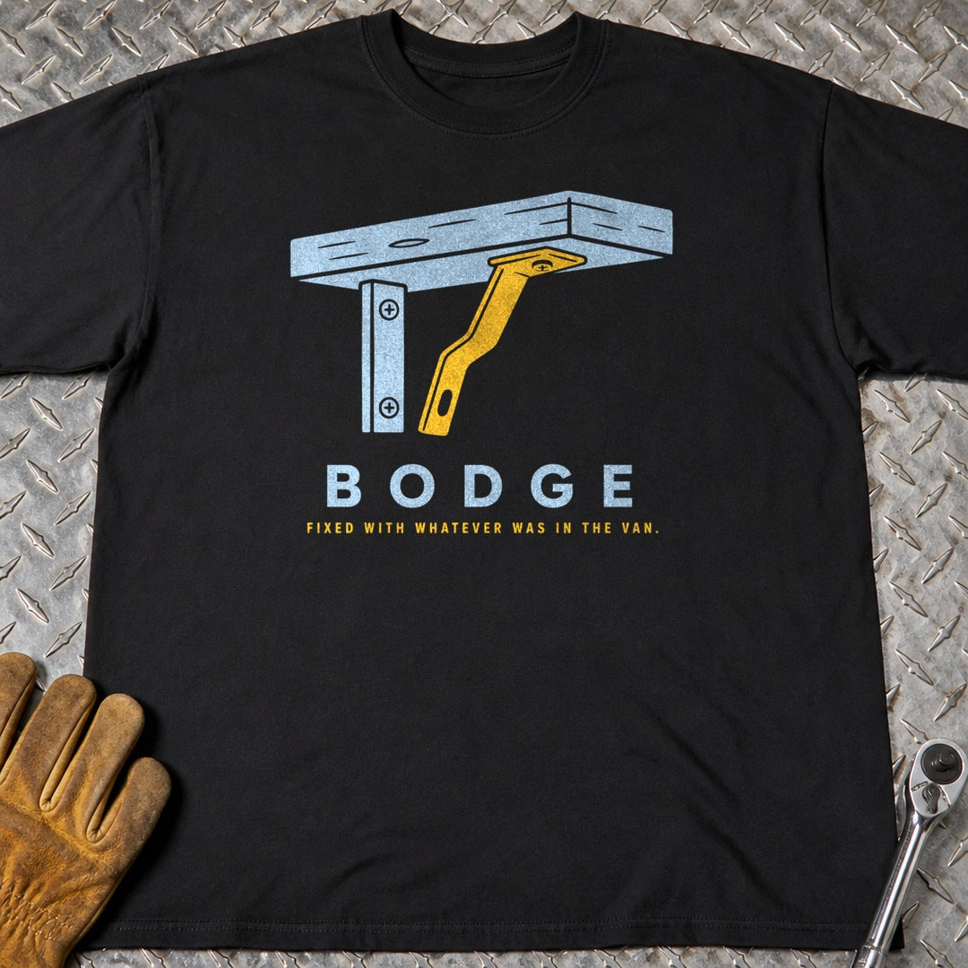 Bodge t-shirt flat lay