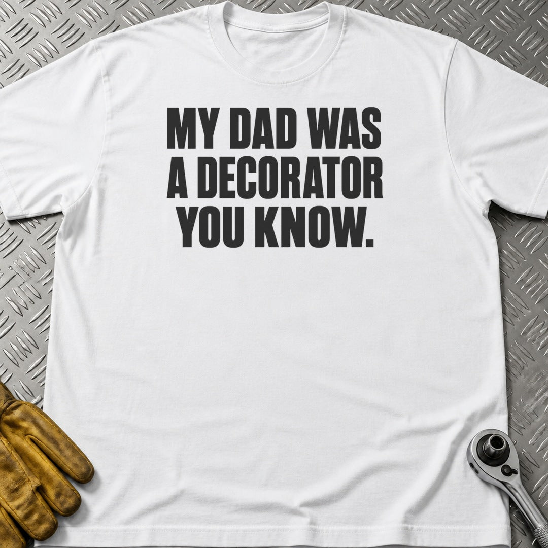 Decorator Dad t-shirt flat lay