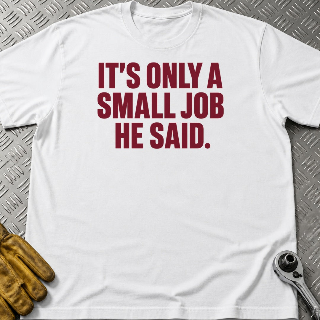 Small Job t-shirt flat lay