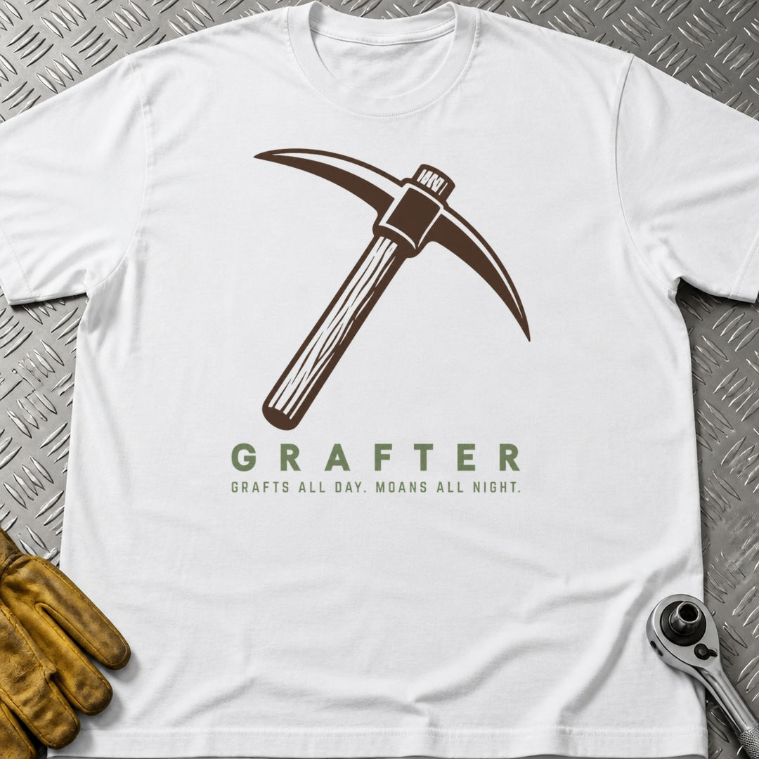 Grafter t-shirt flat lay