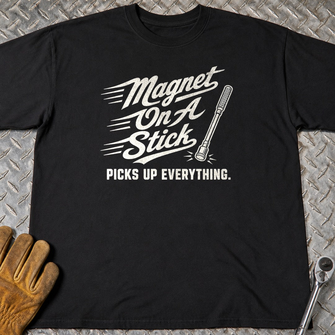 Magnet Stick t-shirt flat lay